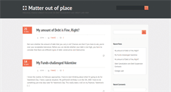 Desktop Screenshot of matteroutofplace.org